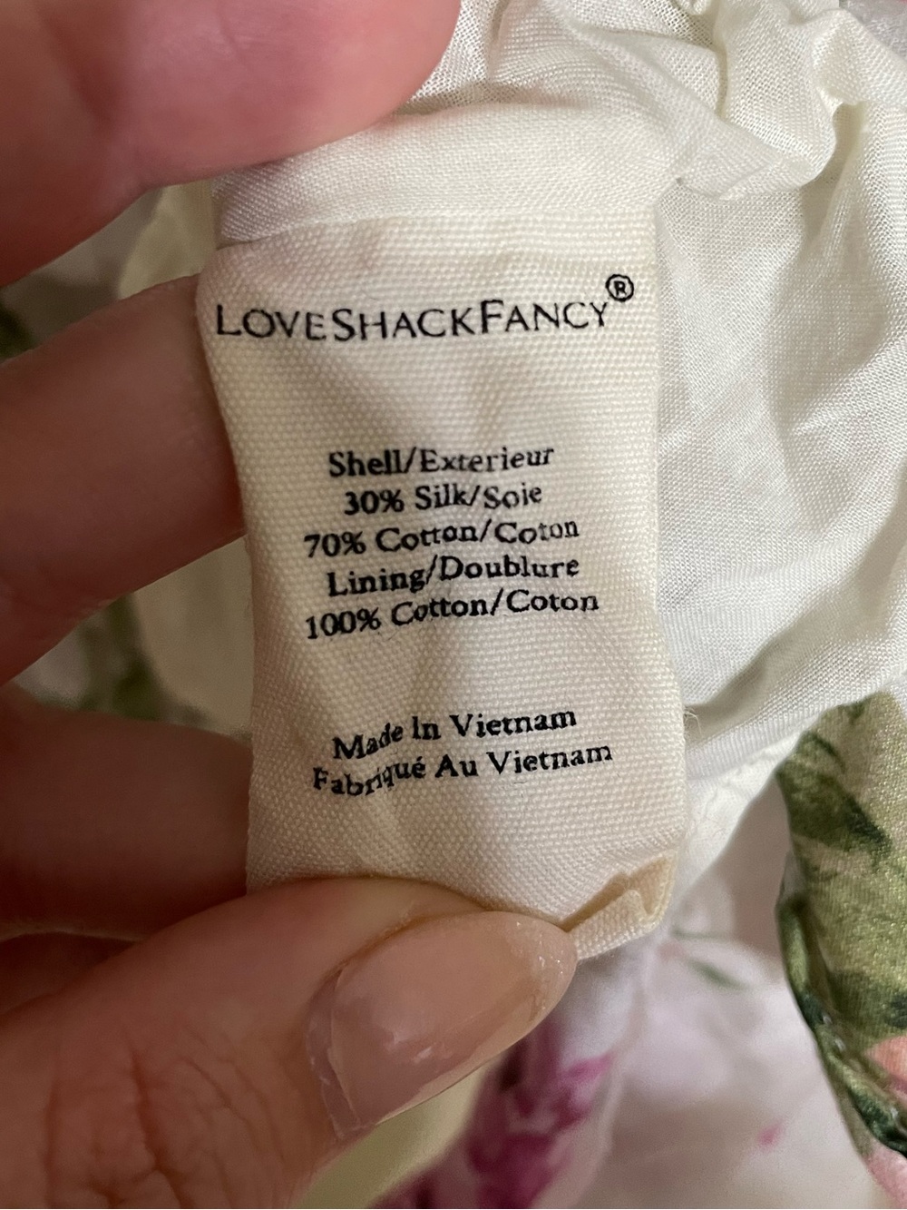 LoveShackFancy Pink Floral Mini Dress silk cotton size 6 - Picture 4 of 5